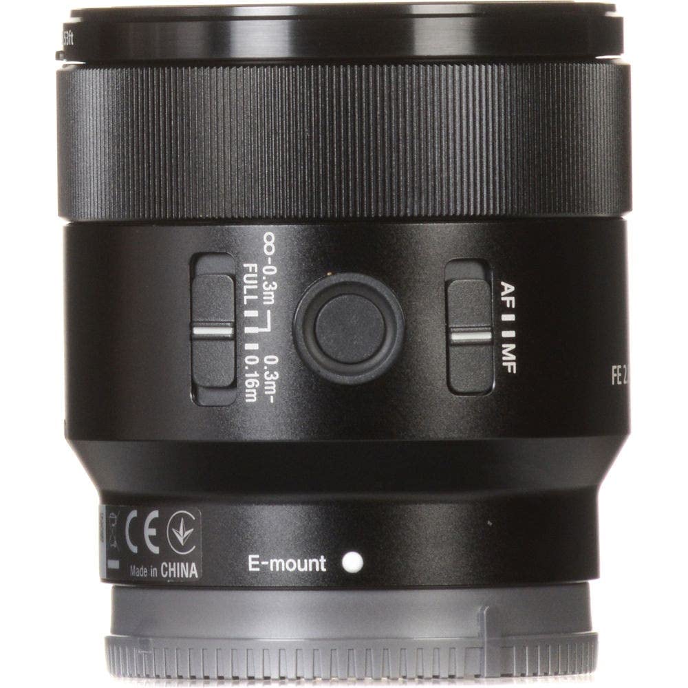 Sony SEL-50M28 Makro Objektiv (Festbrennweite, 50 mm, F2.8, Vollformat, geeignet für A6700, A6600, A6400, A6100, ZVE10, E-Mount) schwarz