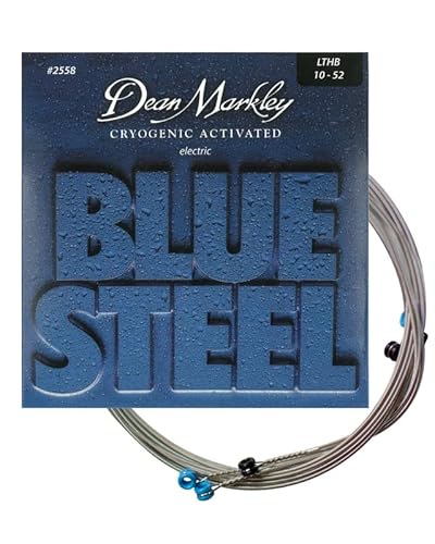 Dean Markley 2558 Blue Steel Electric Guitar Strings. 6 Piece Electric Guitar String Set. Cryogenically Treated For Longer Life, Enhanced Performance, And Superior Sound. Made In Usa. Gauges 10-52 #TOP18