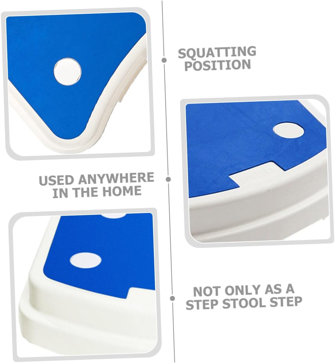Bathroom Toilet Step Stool for Adults, Non-Slip Plastic Footstep with Single Layer Design, Bathroom Safety Aid for Toilet Support and Squatting Assistance