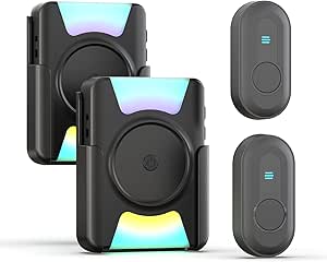 CallToU Hearing Impaired Doorbell - Wireless Vibrating & Flashing 1000FT Range with 2 Buttons and Receivers