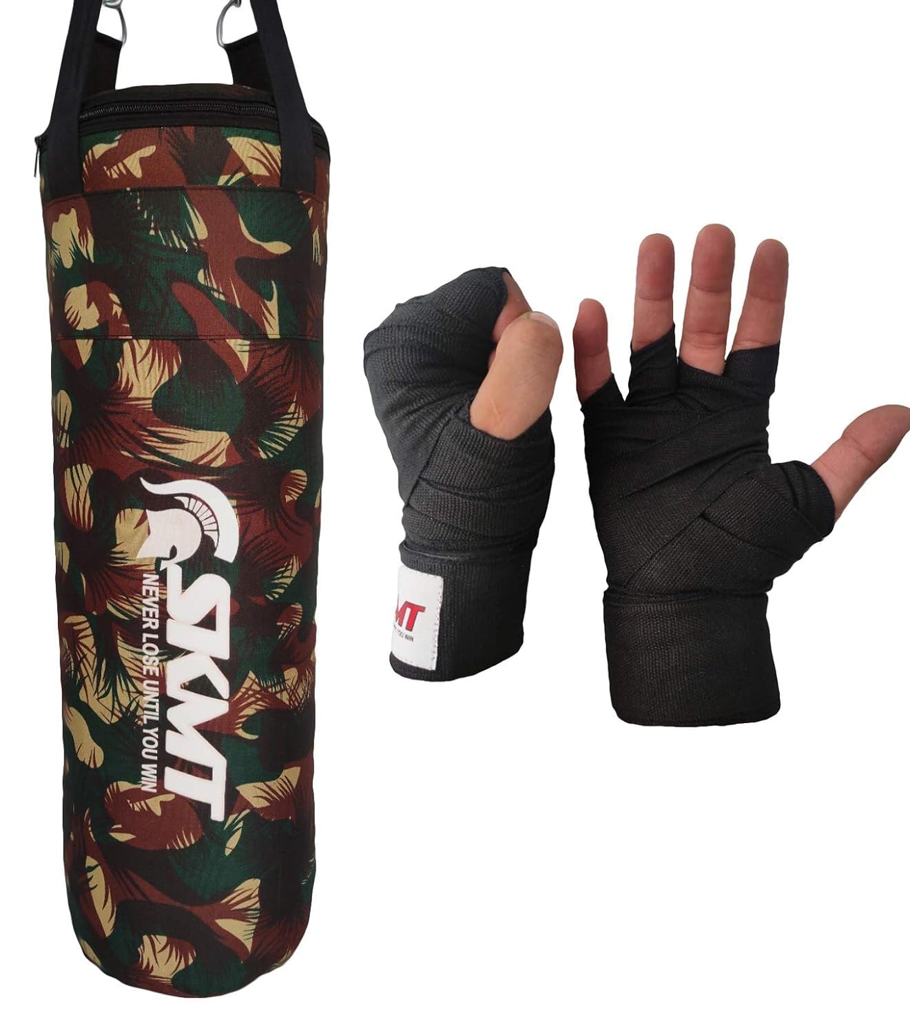 SKMT Camo Boxing Kit with Synthetic Leather Boxing Unfilled Punching Bag and Hand Wrap (30 INCH) (B08DMWR6NN) Amazon Price History, Amazon Price Tracker
