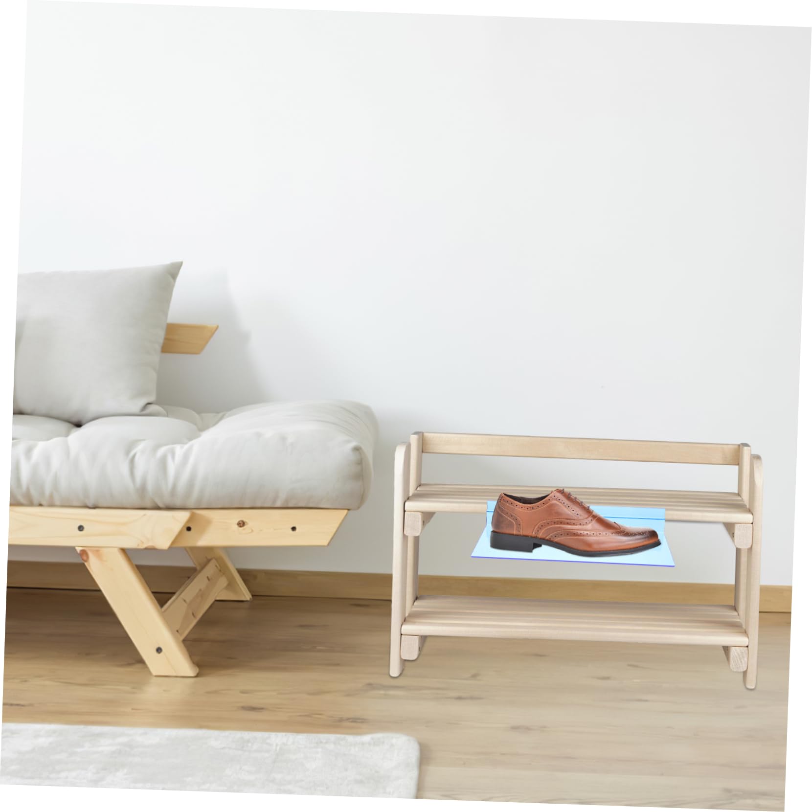 Veemoon Plastic Shoe Display Racks 6pcs Wall-mounted Shoe Shelves Space-saving for Store Mall Supermarket