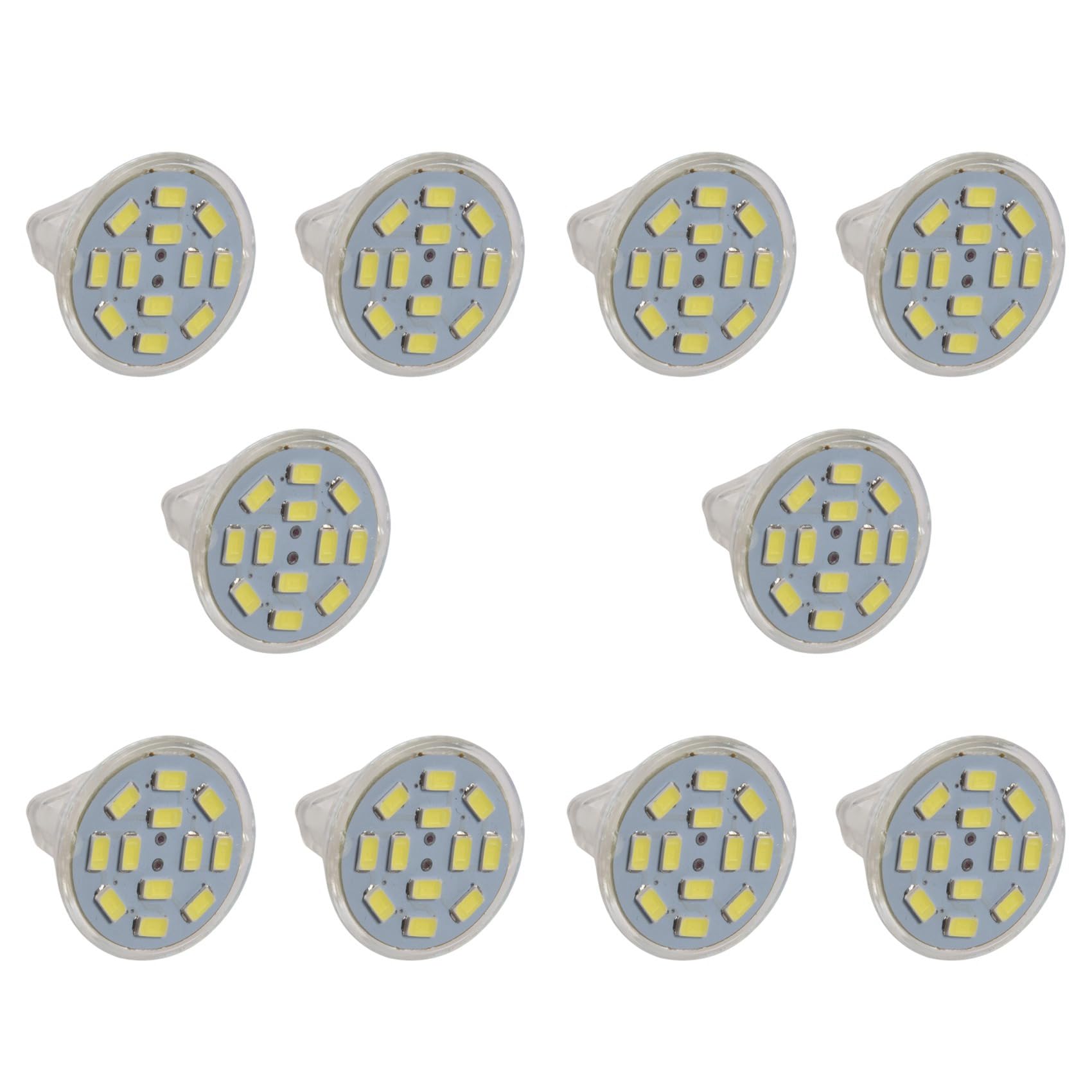 Cenmen White 10X 6W Gu4(Mr11) Led Spotlight Mr11 12 Smd 5730 570 Dc 12V,