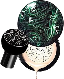 Powder Foundation,CC Cream Foundation With Mushroom Head Air Cushion,Natural Foundation For Mature Skin,Full Coverage Foundation,Hydrating Foundation,Essence Foundation,Bulit In Mirror,Long Lasting