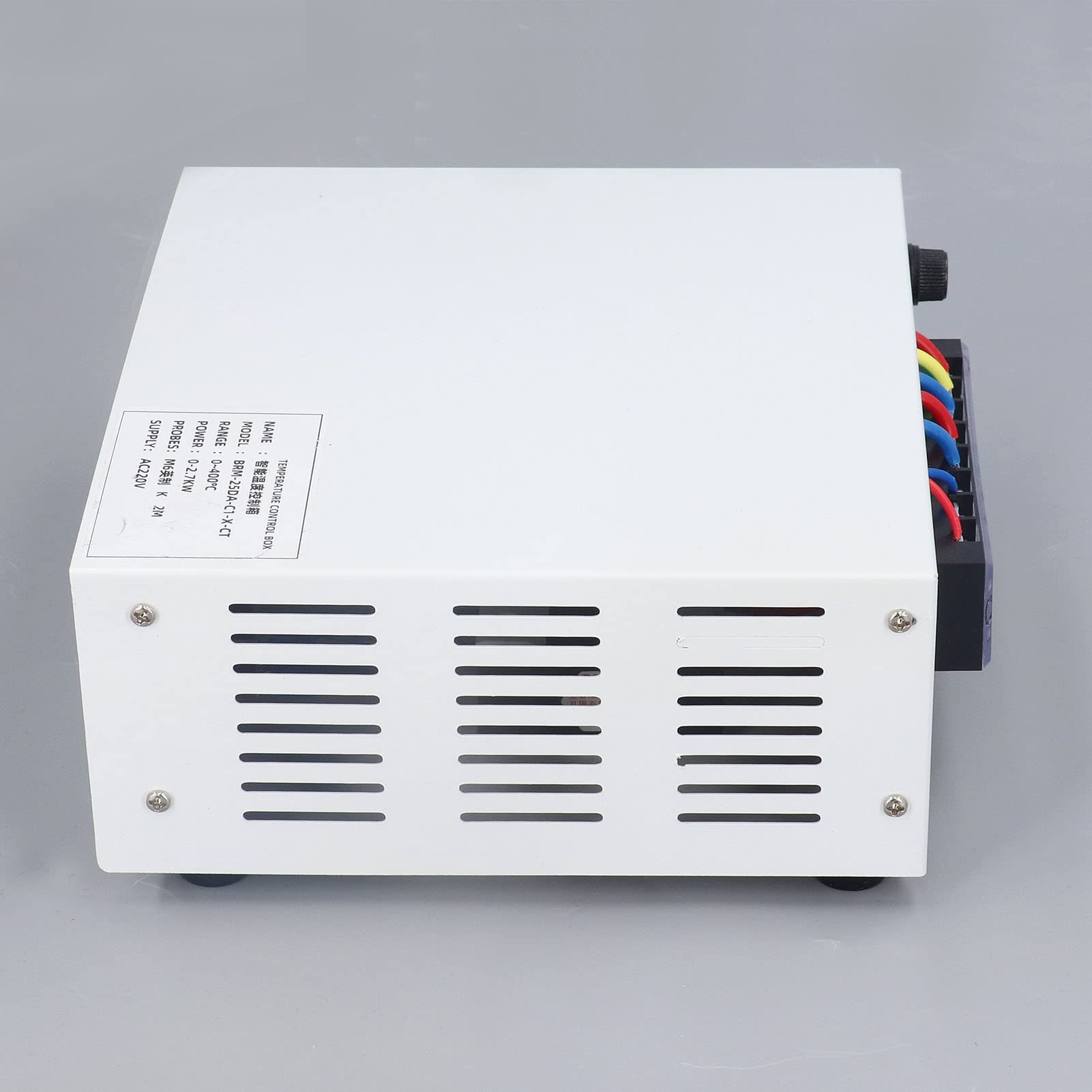 FTVOGUE Caja de Control de Temperatura PID Kit de Controlador de Temperatura Digital de Acero Inoxidable AC220V 32 a 752 Fahrenheit Tipo K Termopar Autoajuste para Hornos Máquinas de Estampado (tío
