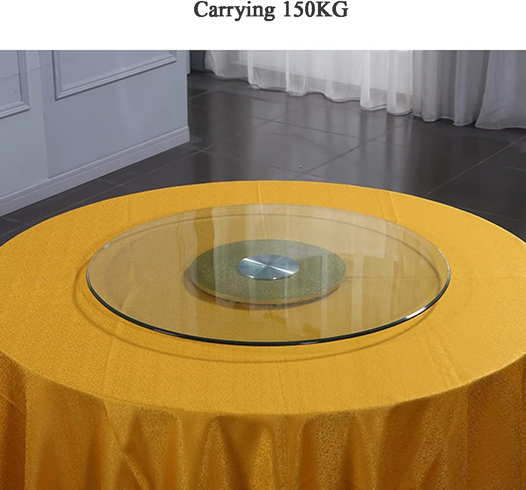 Tempered Glass Rotating Turntable, Bearing Capacity 150KG Silver Sand Lazy Susan, 300° High Temperature Resistance, Edge Grinding Treatment