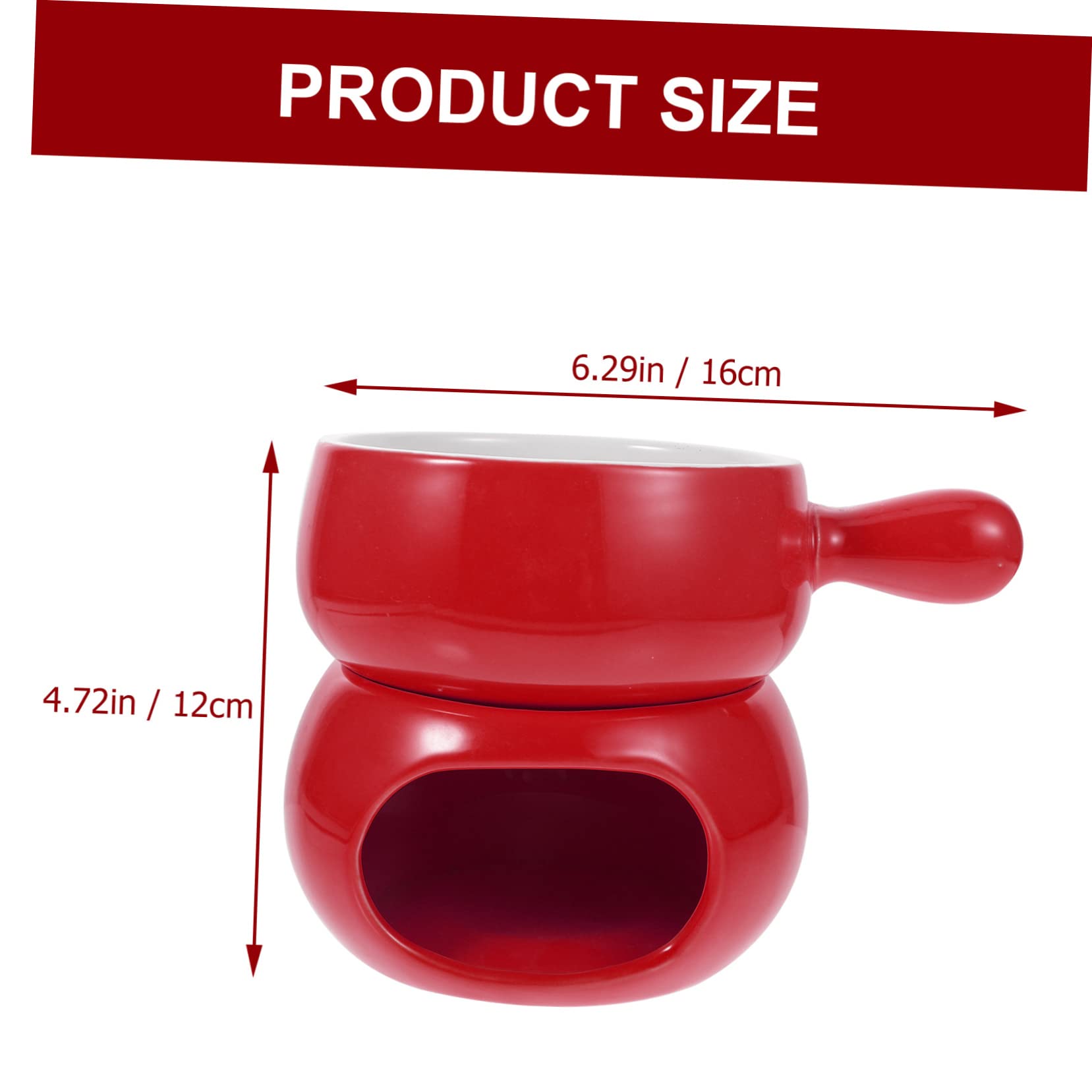 NAMOARLY Ceramic Cheese Melting Pot Set Porcelain Fondue Maker Chocolate Fondue Pot