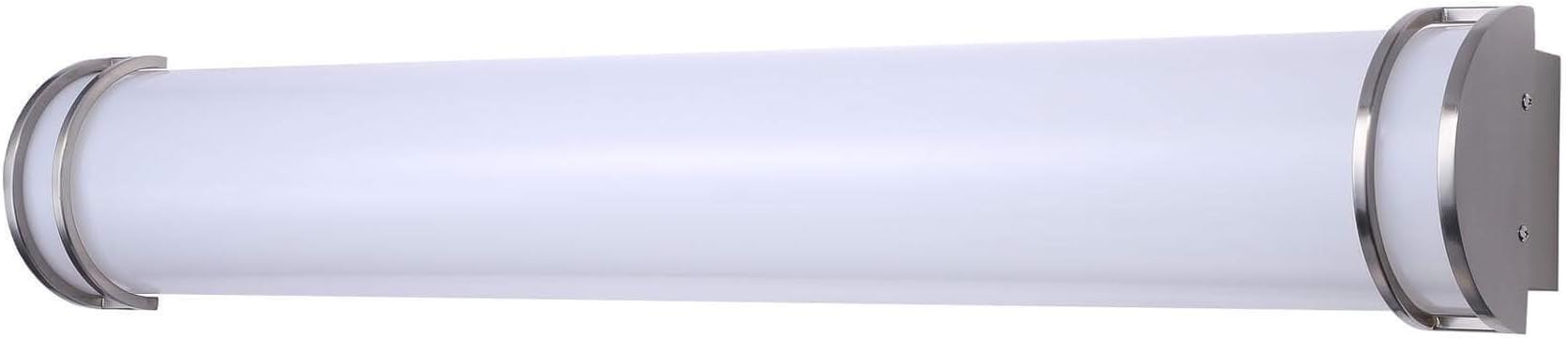 Ultralux 36 Inch 2 Ring Contemporary LED Wall Vanity Light for Bathroom – 28W, 3000K Damp Location Approved Bathroom Lights Over Mirror, 2000 Lumens Brushed Nickel Finish Wall Mount TRIAC Dimmable