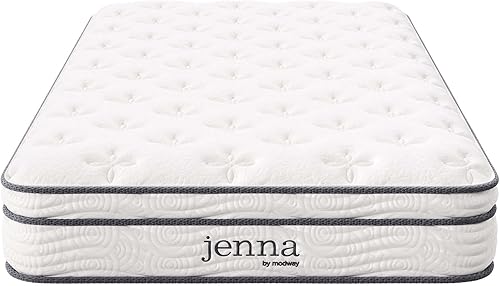 Miniatura 192 de Modway Jenna - Colchón King de muelles interiores (8 pulgadas), Tela, Blanco