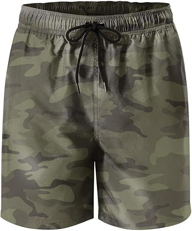 Camo swim trunks amazon Clearance