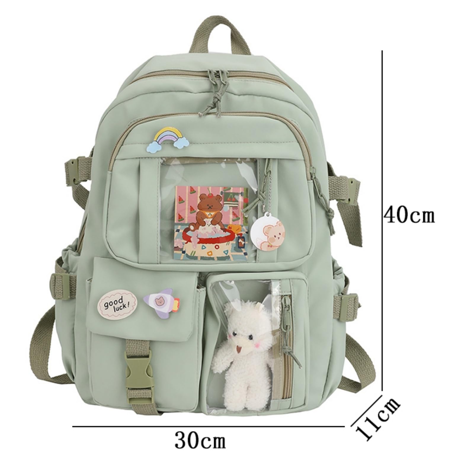 Mochila escolar Zaino in Nylon, Borsa per Studenti Multi-Tasca Impermeabile, Laptop di Moda Le Donne Mochilas Viaggio Giornaliero della Scuola