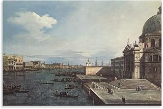 Canaletto Painting Art Poster Venetian Painting Decorative Painting The Grand Canal at The Salute Church Canvas Wall Art Prints Poster Gifts Photo Picture Painting Posters Room Decor Home Decorative 1