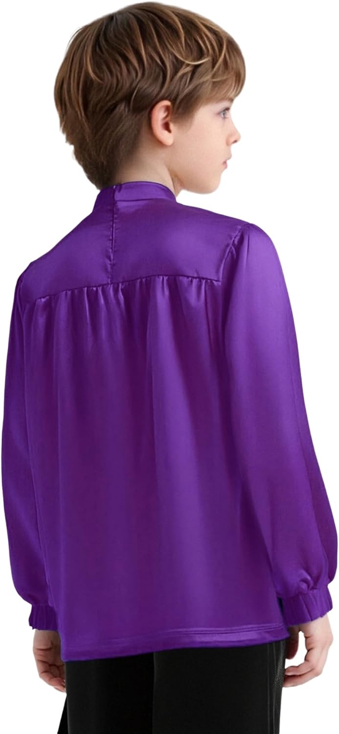 iiniim Kids Boys Liturgical Worship Praise Dance Tops Church Choir Long Sleeve Pullover Shirts