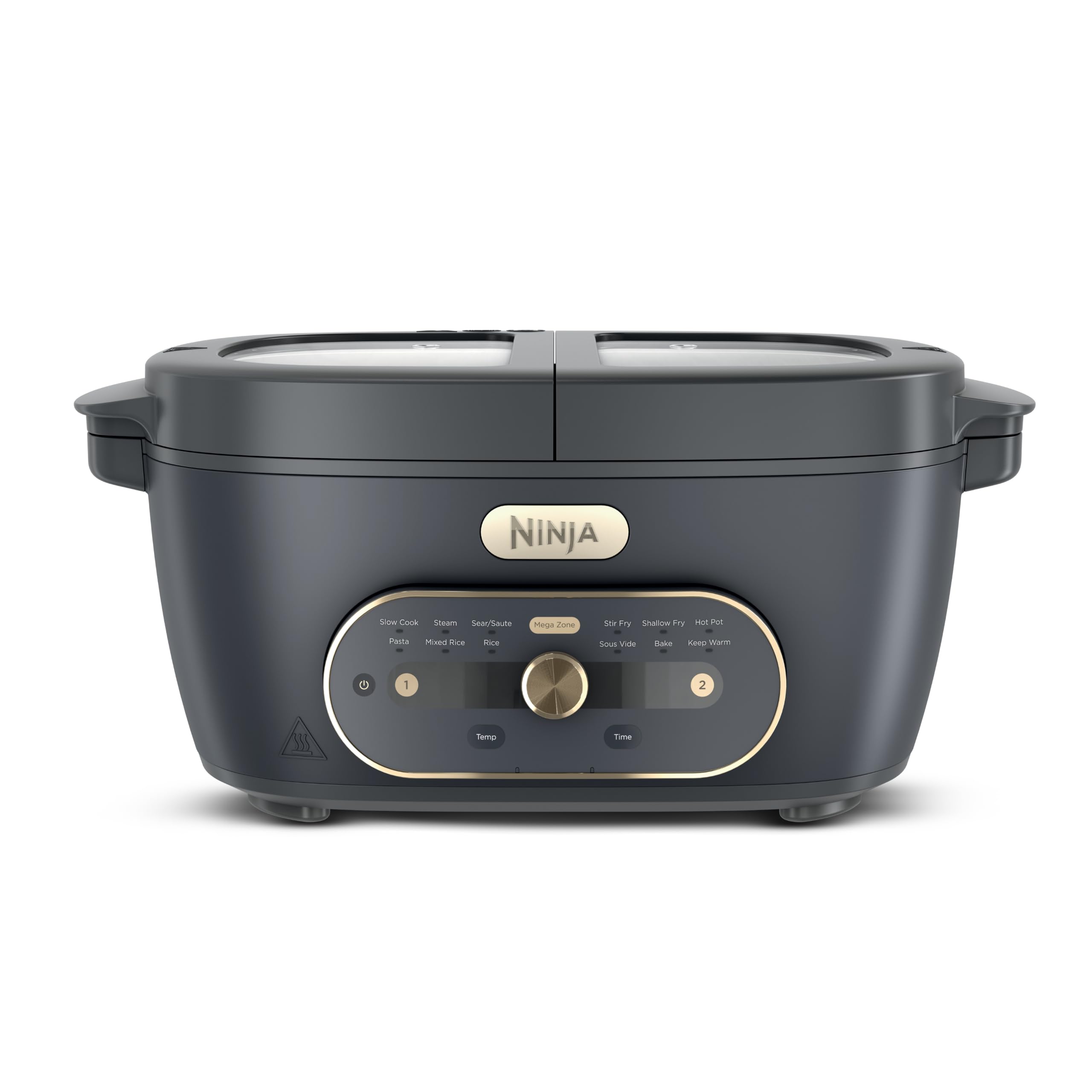 Ninja® MultiPot™ XL 12-in-1 Multicooker, Cyberspace, MZ1001BL1 | 12 functions, 3 pots, Slow Cook, Shallow Fry, Sear/Sauté, and more, Oven-Safe, Nontoxic Ceramic, Dishwasher Safe, 1500W