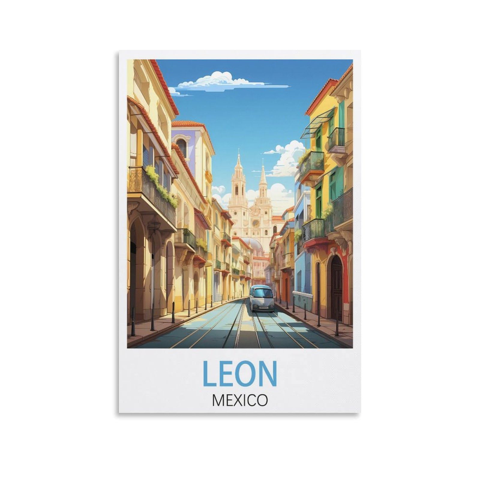 EZMLFA 5D Diamond Painting Kits,Leon Mexico,Diamond Painting Kits for Beginners Round Full Drill Painting with Diamonds Gem Art for Home Wall Decor 30x40cm