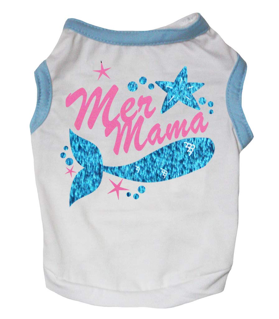 Chemise coton blanc Mer Mama avec motif chiot pour femme