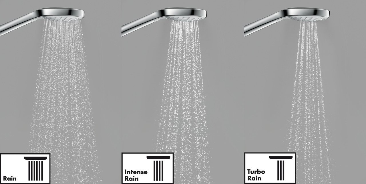hansgrohe MySelect E Ensemble de douche Vario EcoSmart 9 l/min avec barre de douche 0,65 m, blanc/chromé, 26751400