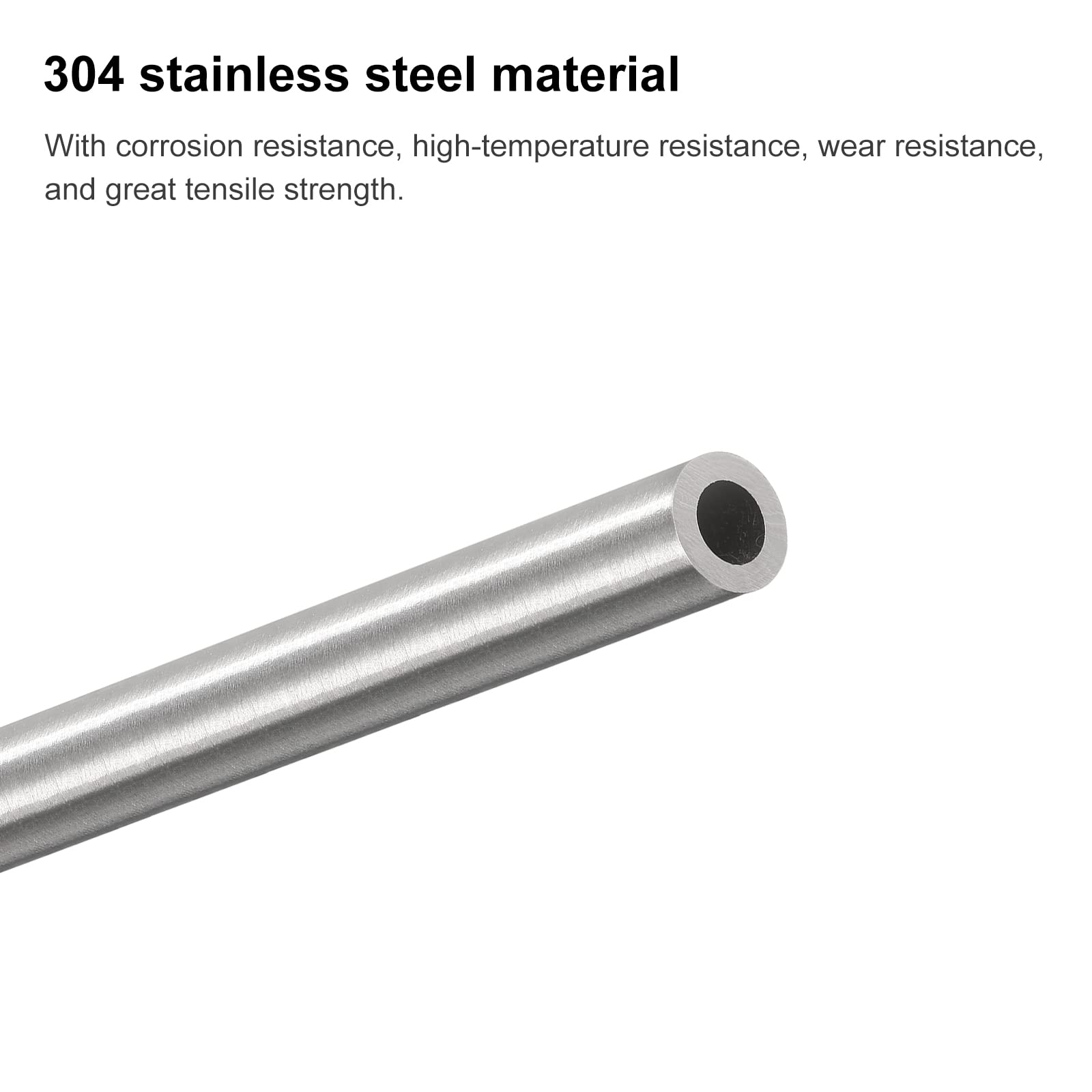 Tubo Acciaio Inossidabile 304, OD 7mm x 1.5mm Parete Spessore 250mm Lunghezza