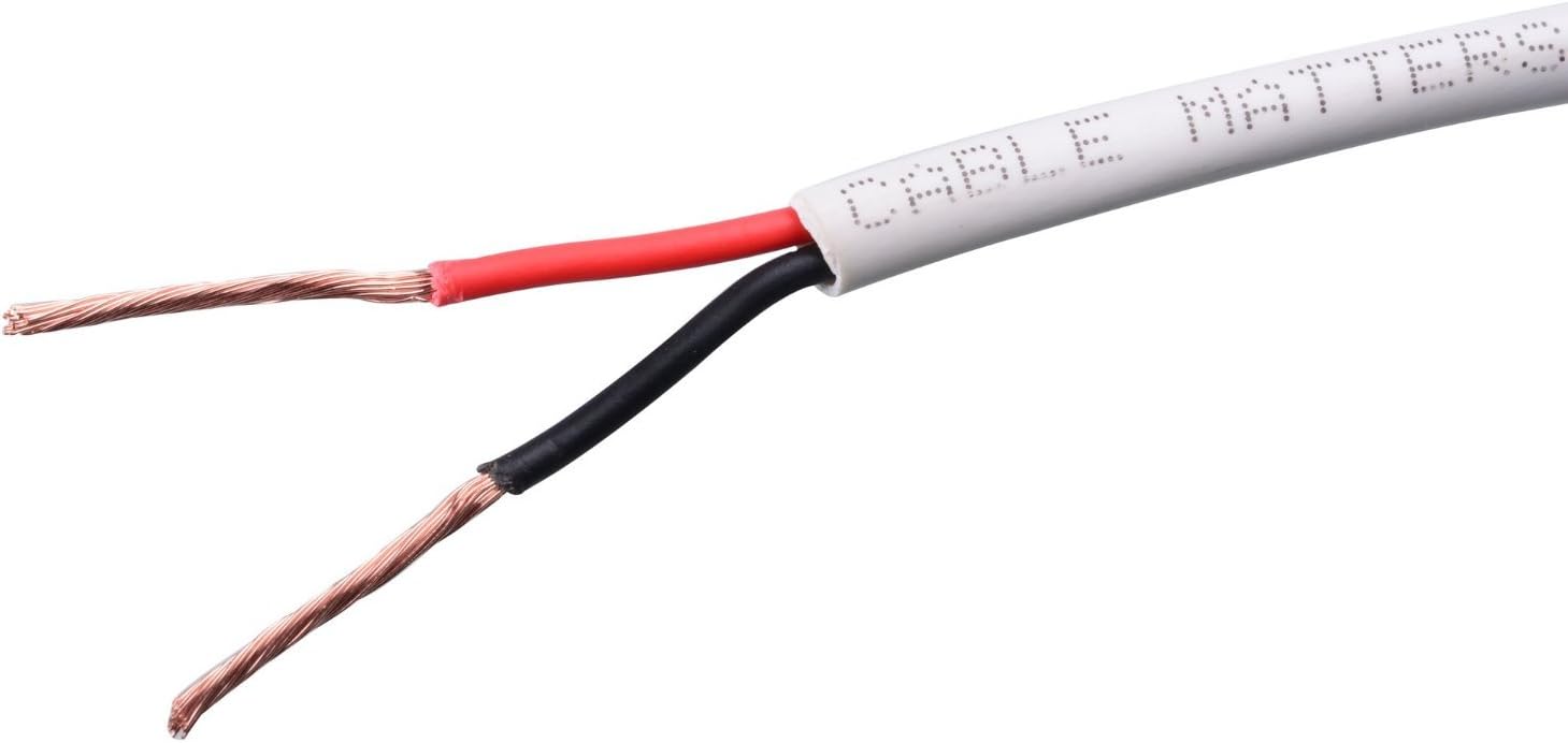 🔥 Flash Sale Cable Matters 16 AWG CL2 in Wall Rated Oxygen-Free Bare Copper 2 Conductor Speaker Wire (Speaker Cable) 100 Feet 🔥 Crazy Deals Cable Matters 16 AWG CL2 in Wall Rated Oxygen-Free Bare Copper 2 Conductor Speaker Wire (Speaker Cable) 100 Feet