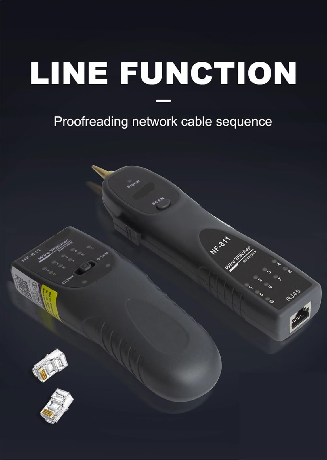 Tester kabli sieciowych RJ11 RJ45, lokalizator przewodów telefonicznych, toner, wykrywacz Ethernet, narzędzie do testowania ciągłości linii - Omni-Check