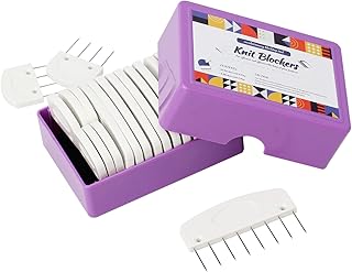 HOURFUN Knit Blockers Knit Blocking Combs Set of 20 Pcs Curved Knit Blockers for Crochet, Lace and Needlework Projects Blocking Knitting Combs for Knitting Mats
