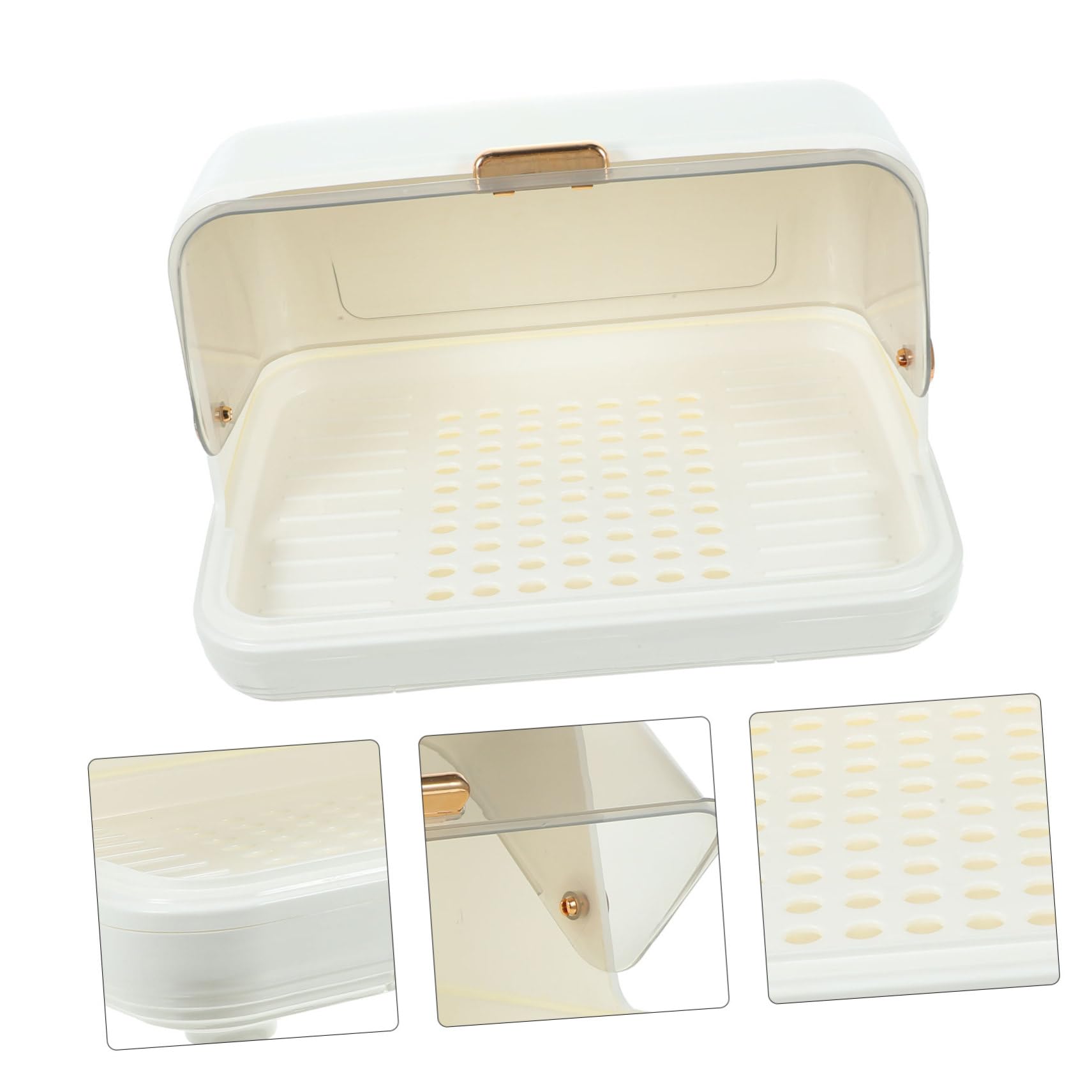 Babyflaschen Trockengestell mit Deckel Weißer Tisch Organizer für Babyflaschen und Tassen Luftdurchlässiger Staubgeschützter Flaschenhalter für Küche und Babyzimmer