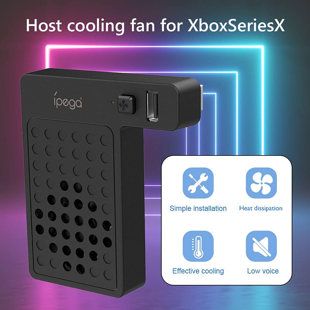 Joso Cooling Fan for Xbox Series X, Cooling System with Cooling Fan and 2.0 USB Port for Xbox Series X Accessories