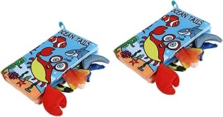 TOYANDONA 2 Peças Livro De Pano De Cauda Livro De Inteligência Do Bebê Brinquedo De Desenvolvimento Sensorial Livro De Mão Do Bebê Livros Educativos Infantis Livros Infantis Brinquedo