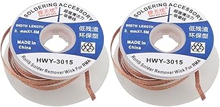 2 Piece 3mm x 1.5M No-Clean Desoldering Wick,...,