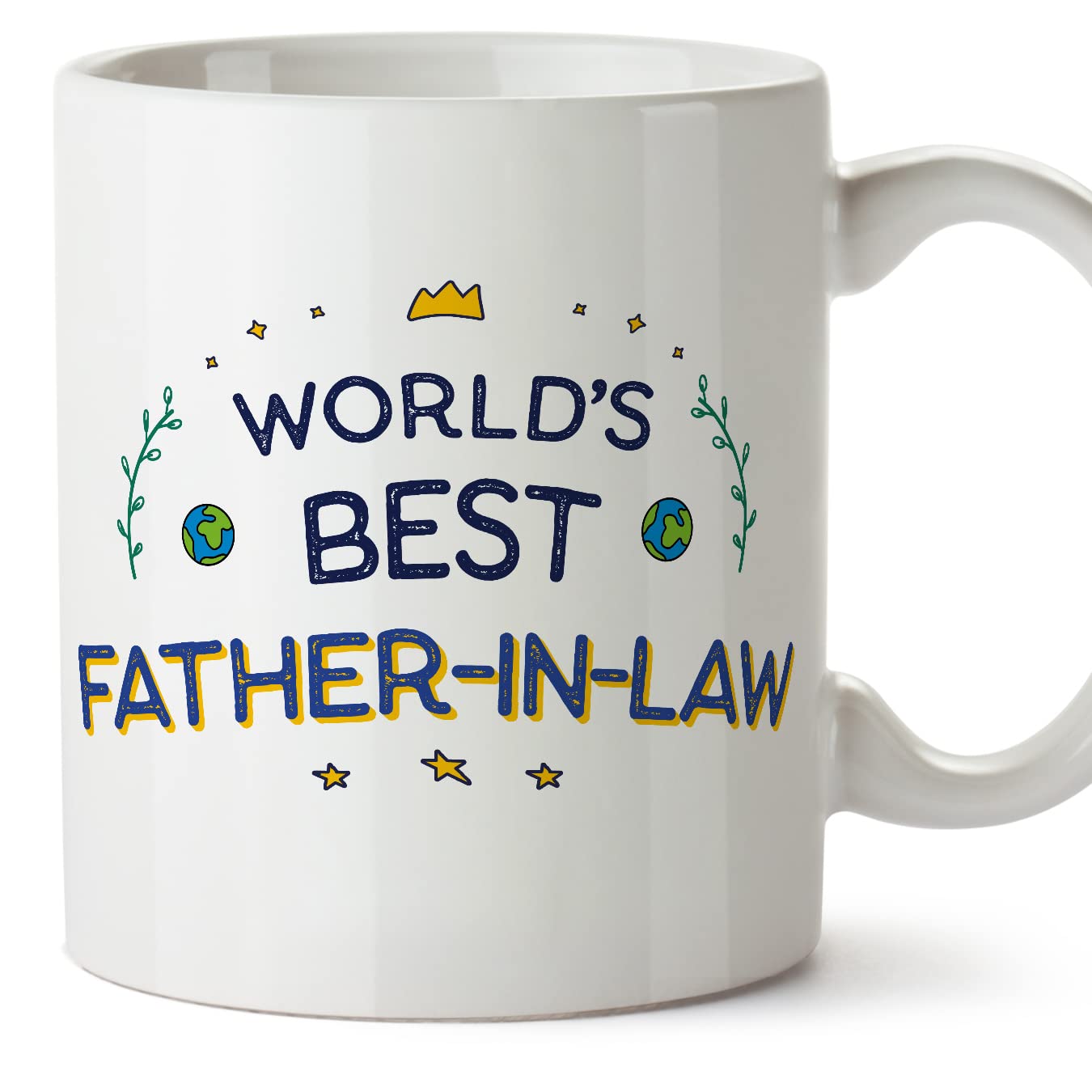 MUGFFINS Father in-Law Mug - in English - World's Best - Funny Gift - Ceramic 11oz Mug