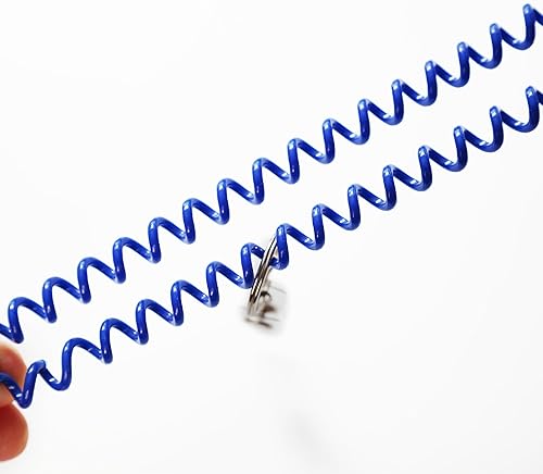 Miniatura 4 de Specailist ID - Soporte para insignia de bobina de muñeca, elástico en espiral de alta calidad, llaveros y llavero, Azul Real