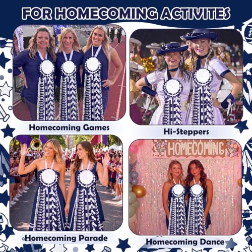 Riceshoot 6 Pcs Homecoming Mum Braids 30 Inch DIY Supplies, Blue White by Riceshoot - Used condition - Image 5