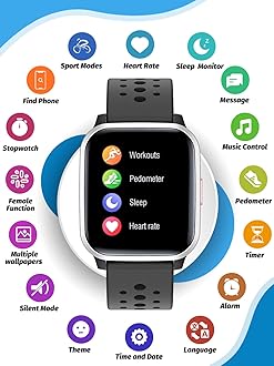 Kids Smart Watch, Smart Watch for Children Watch Gifts for 4-16 Years with Sleep Mode Multiple Sports Modes Pedometer Birthday Gift for Boys Girls