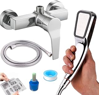 Comprar · Grifo Ducha Monomando de Latón Cromado – Instalación en Pared · Set Completo con Manguera, Cabezal y Accesorios · Diseño Moderno y Resistente