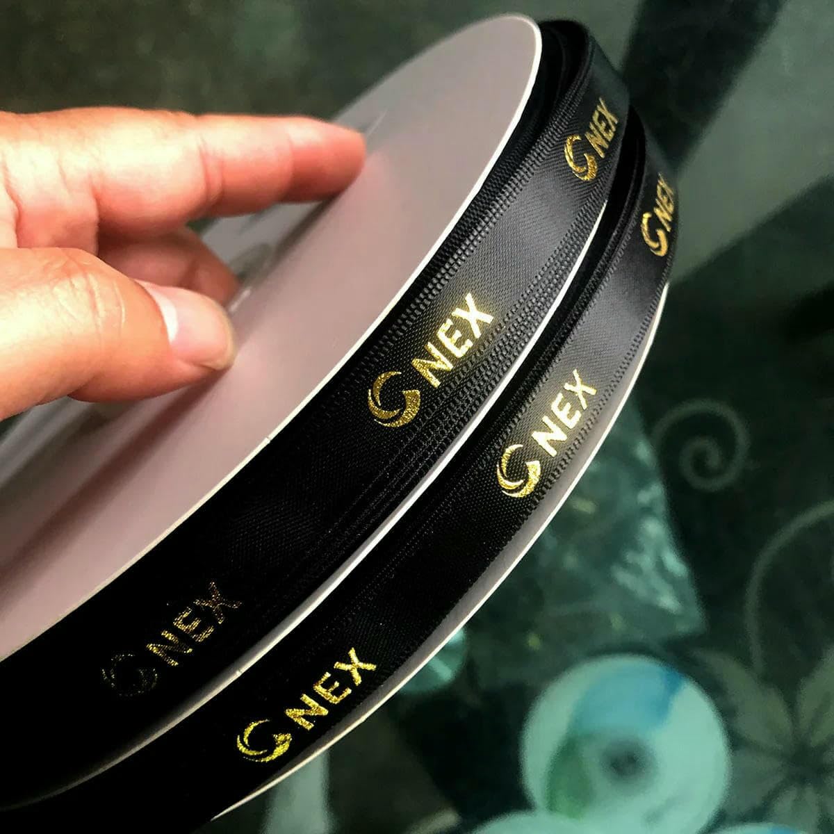 Cintas de satén con logotipo impreso (10 mm a 32 mm, 100 yardas) - Serigrafía - 16 mm x 100 yardas
