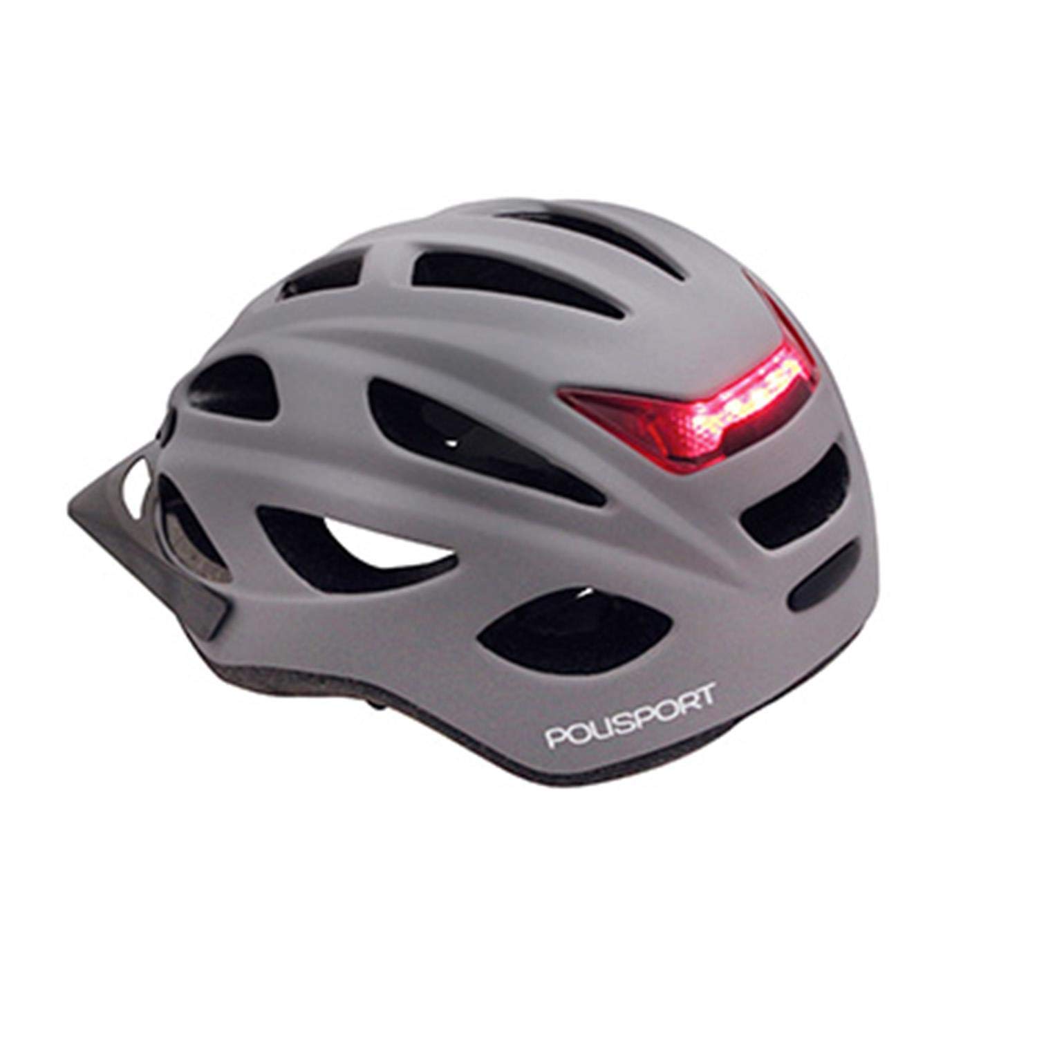 Polisport 8740100001 - Casco City'Go Urban City Bike per Uomo e Donna Taglia M Regolabile (54-59 cm) con Visiera e Certificazione CE a Colori Grigio Carbone Opaco