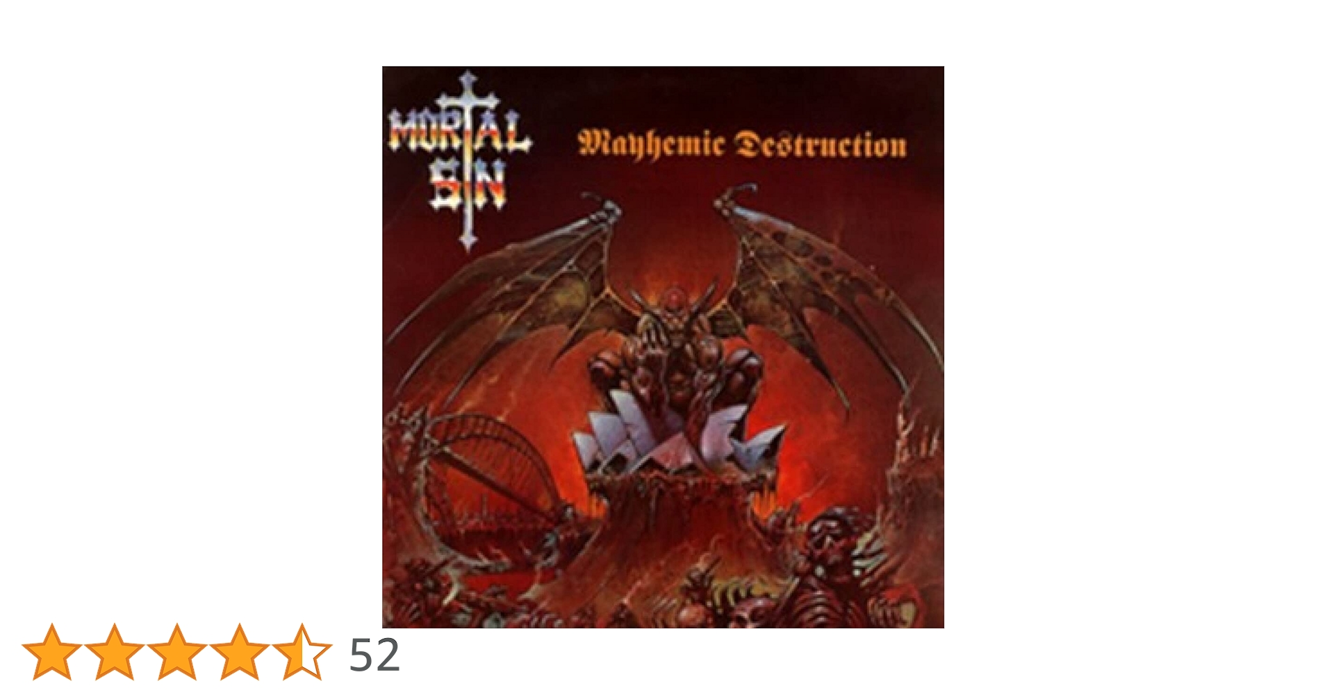 洋楽 MORTAL SIN / MAYHEMIC DESTRUCTION Mortal Sin - Mayhemic Destruction - Amazon.com Music