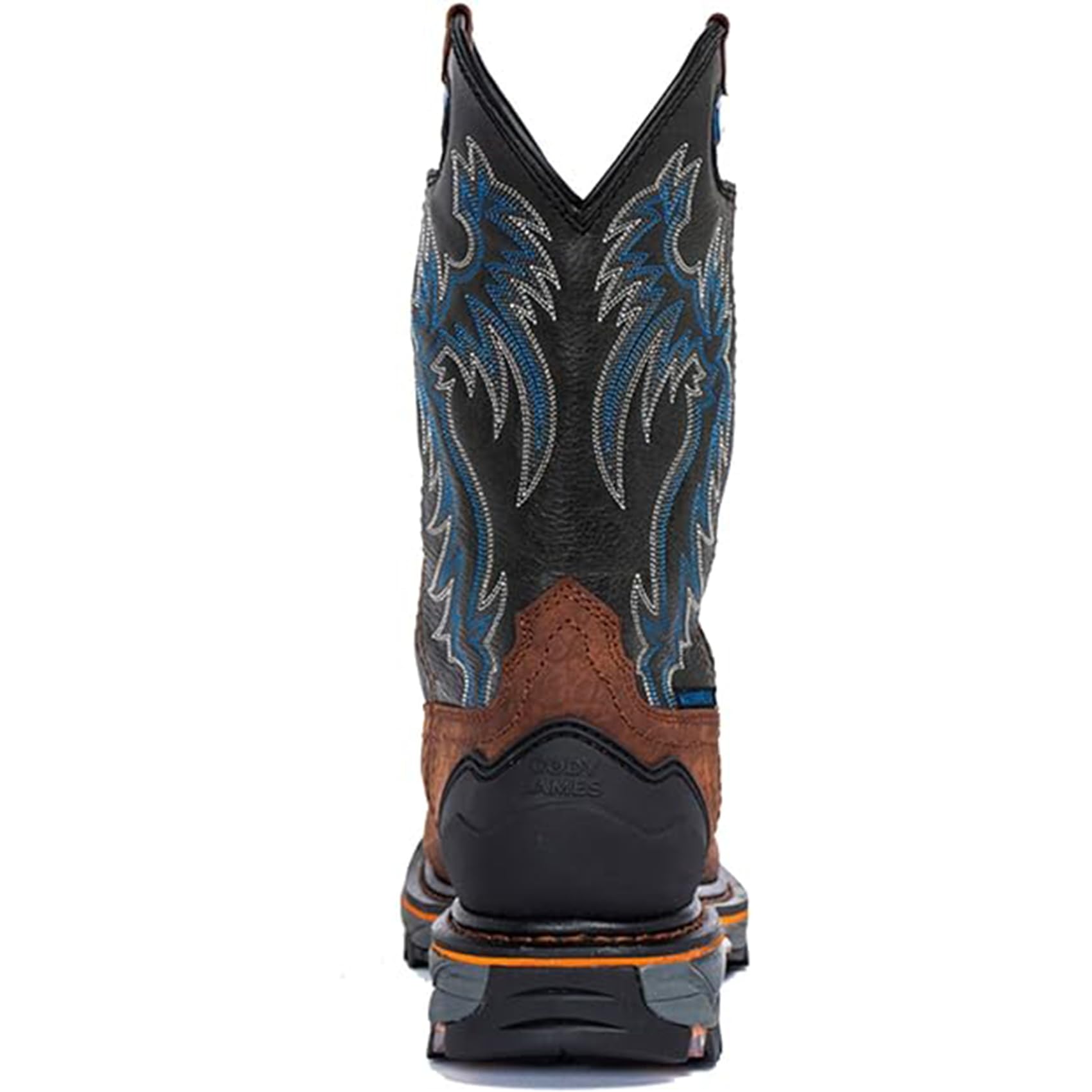 Stivali da Cowboy Western in Pelle con Punta Quadrata da Uomo Stivali da Lavoro Casual a metà Polpaccio Stivali Country Ricamati in Pelle Stivali Country Tradizionali Tradizionali