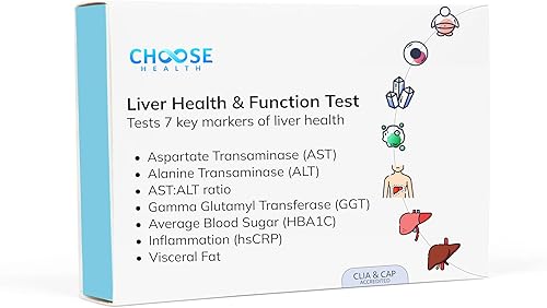 Choose Health Prueba de salud hepática 7 en 1 en casa Prueba y rastrea la función hepática y la salud AST ALT GGT Azúcares en la sangre