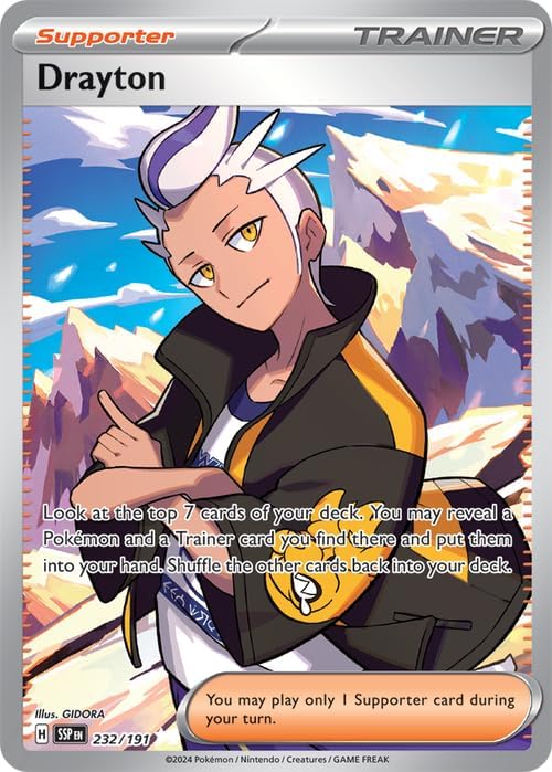 Pokemon - Drayton 232/191 - Surging Sparks – Full Art Ultra Rare – Foil Card