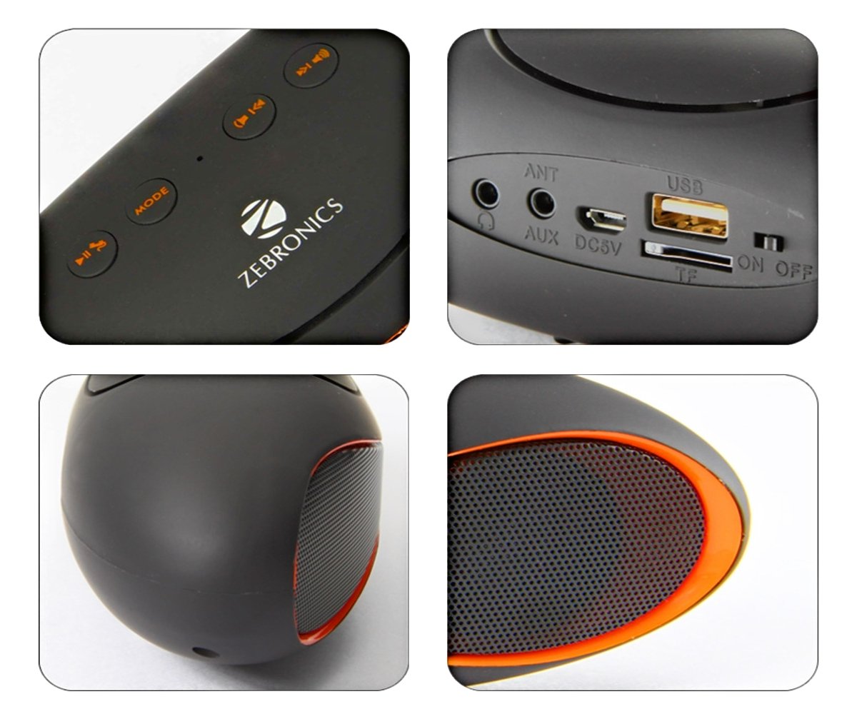 Zebronics Infinity ZEB-BT017UCF Bluetooth Speaker (Black) : Amazon