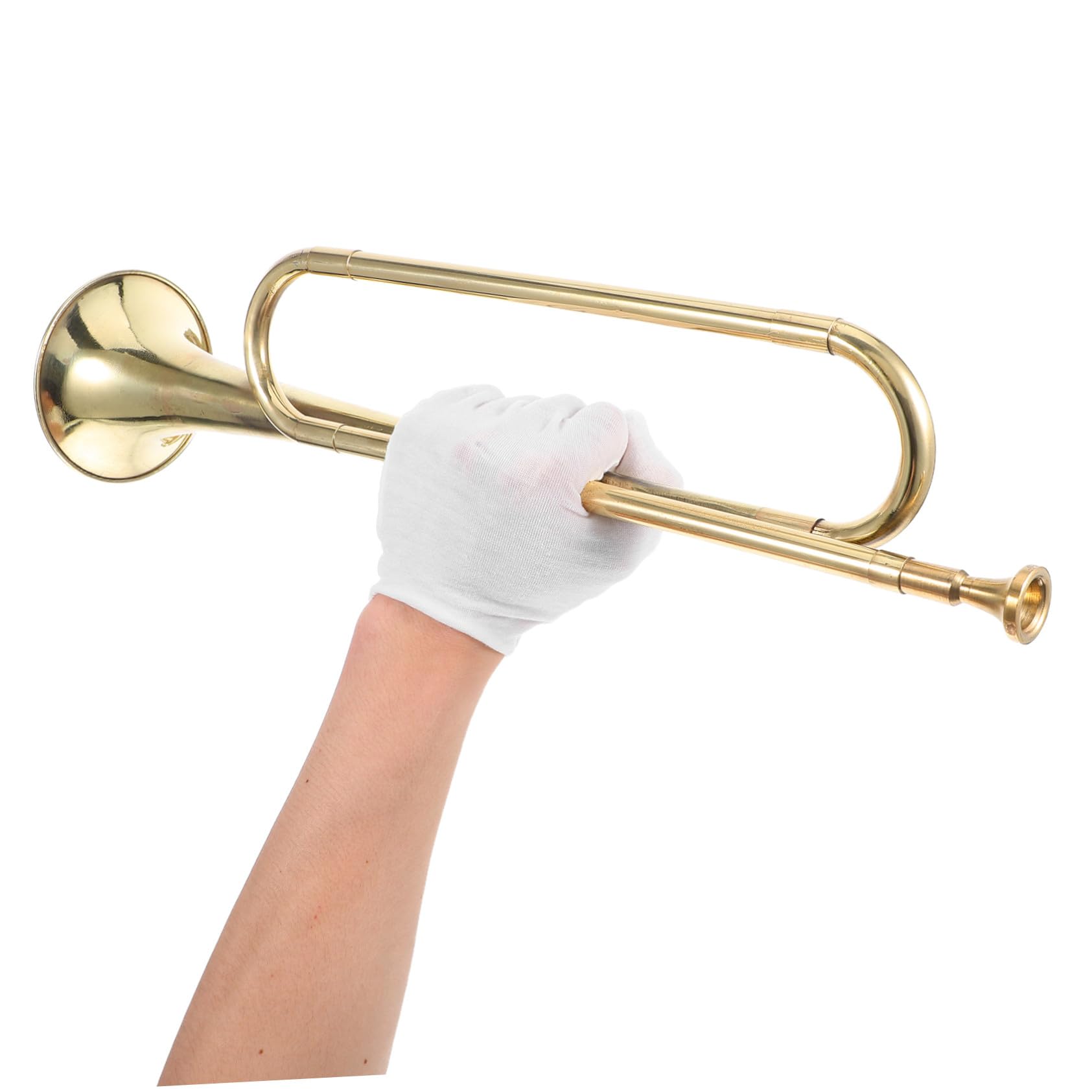 STOBAZA Tromba per Bambini in Metallo Oro Bocchino Casuale, Strumento Musicale Creativo e Conveniente per Principianti a Feste e Scuola Stili multipli