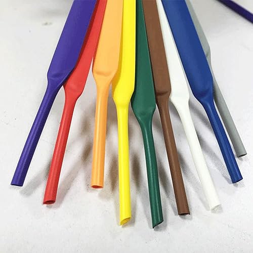 Miniatura 7 de Othmro 5Pcs PE Plastic Industrial Heat-Shrink Tubings, 3.28FT Length 0.04inch Inner Dia 2:1 Electrical Heat Shrink Wrap Cable Sleeve, Insulation