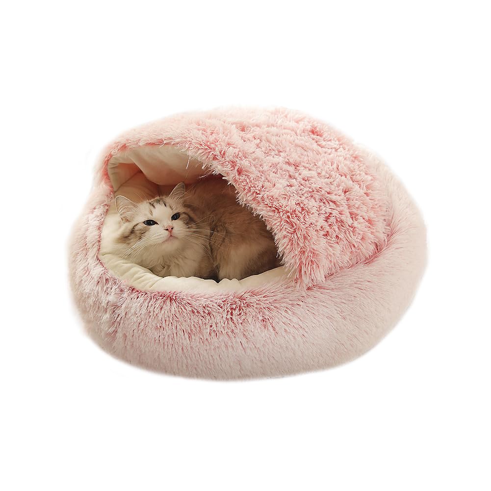 SWZEC Bella-und-Balou Traumhöhle Für Hunde & Katzen - Kuscheliger Rückzugsort Gegen Stress, Größe S 40cm Braun