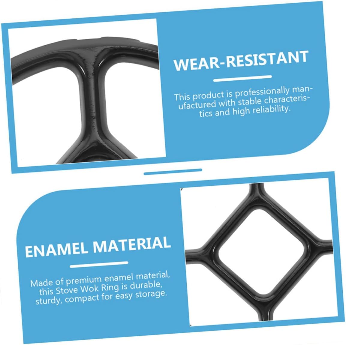 3pcs Enamel Gas Stove Support Rings for Small Pots and Pans