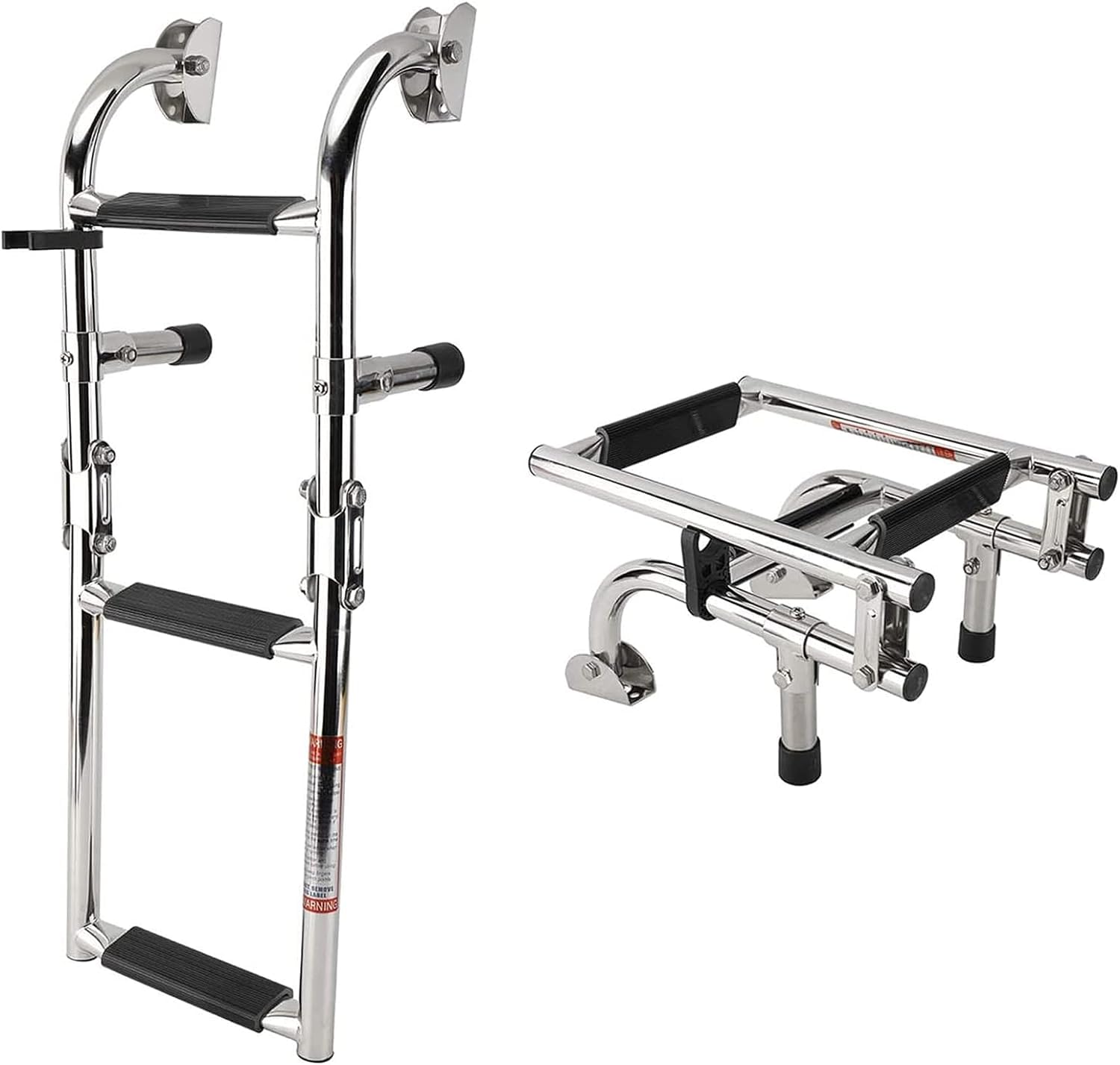 Pontoon Marine Ladder Folding Foldable Pool Ladder Swim Deck Ladder for Swimming Pools Pontoons Docks