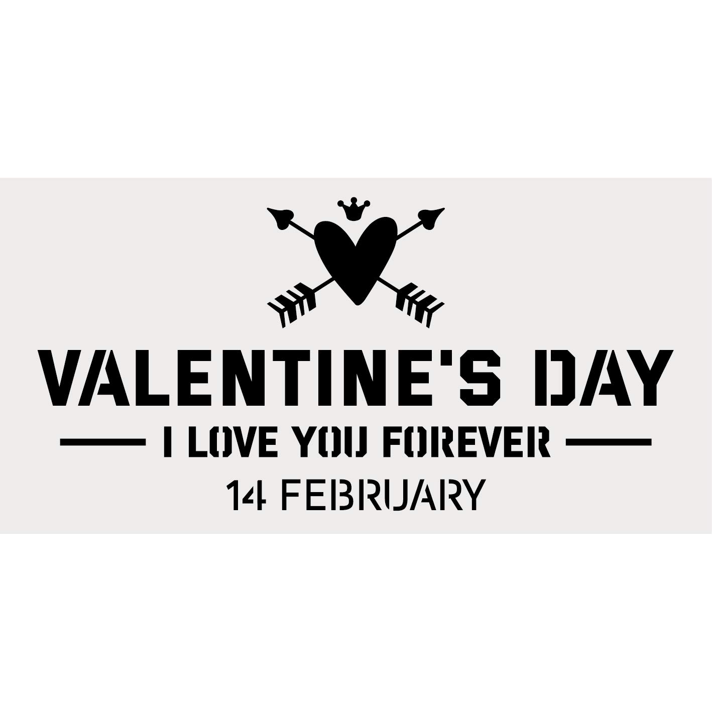 BelamourValentine's Day Alphabet Large Letter I Love You Forever Stencil for Painting on Wood, Canvas, Walls, Paint Wooden Signs, DIY Home Decor, Valentine's Reusable Plastic Stencil(12" x 12")