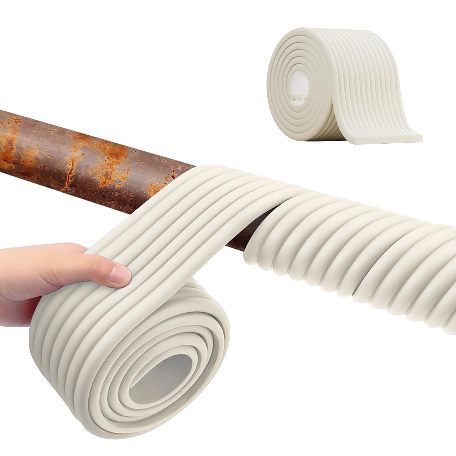 Heizungsrohr Isolierung Klebeband Zum Wickeln, Selbstklebend Rohrschutz Wärmedämm Schalldämmstoffe, Reduziert Wärmeverlust Und Geräusche, Rohrisolierung Selbstklebend(Beige,3pcs)