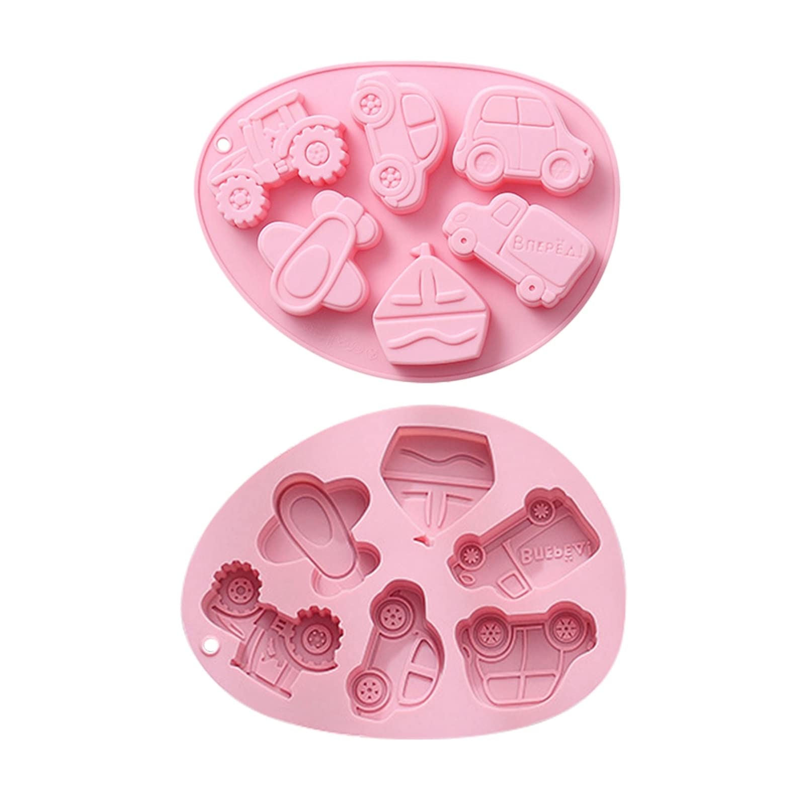 UR URLIFEHALL 2 Pcs Vehicles Silicone Moulds Sailboat Airplane Truck Car Fondant Moulds for Chocolate Jelly Candy Party Cupcake Topper Decorate โ image 1