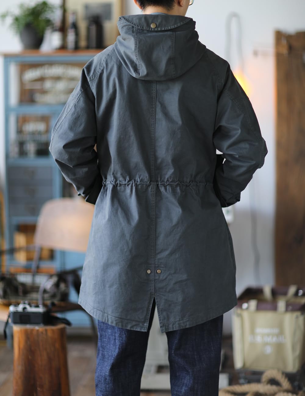 Men's Hooded Parka M51 Military Field Jacket Fashion Fishtail Outwear Coat Windbreaker - Image 3